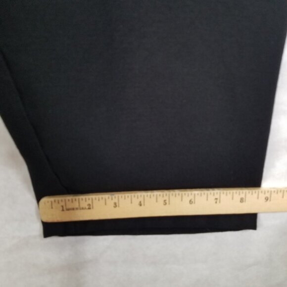 EILEEN FISHER Pants Women's M Ponte Knit Tapered Leg Elastic Waist Pull On Black - Picture 9 of 10